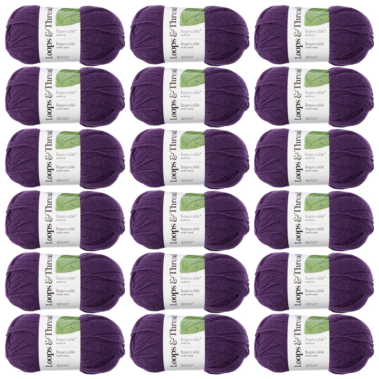 18 Pack: Impeccable® Solid Yarn by Loops & Threads®